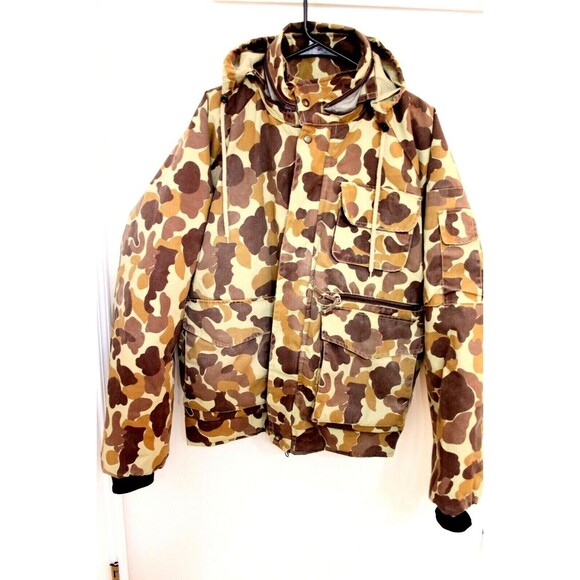 Vintage Gamehide Insulate Waterproof Duck Hunter Camo Hood Hunting Mens Jacket L - Picture 2 of 12